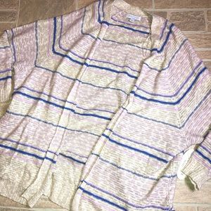 Boutique 1X Striped Ava Cardigan NWT Plus Size